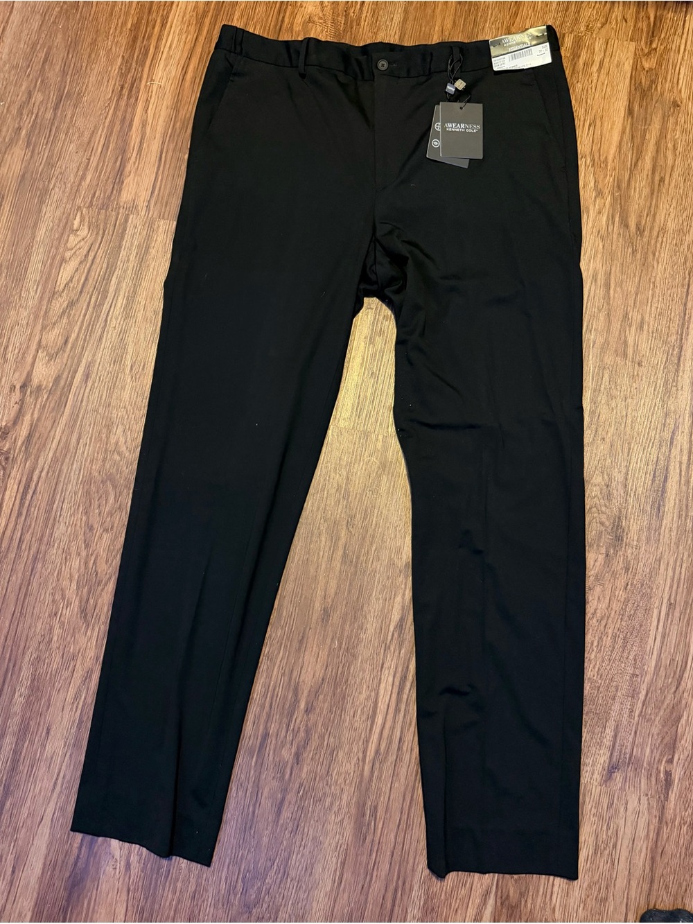 Kenneth Cole Black Men's Dress Pants - Straight Leg